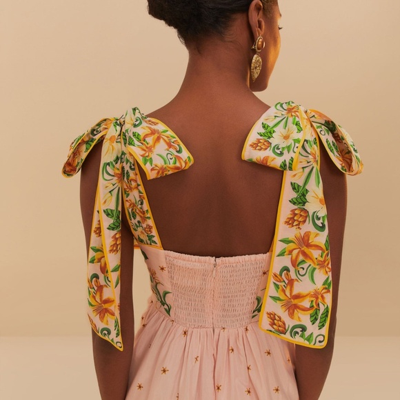 Farm Rio Pink Botanical Beauty Shoulder Bow - Picture 9 of 9